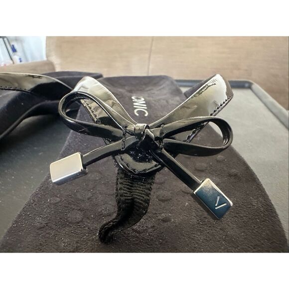 VIONIC Bella II Bow Detail Flip Flops Black Size 8 - Picture 10 of 11